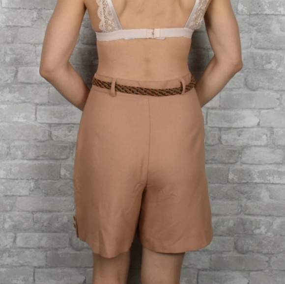Vintage salmon pink high waisted women's shorts - Picture 4 of 8